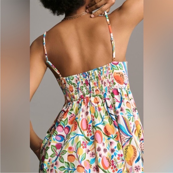 NWT HUTCH for Anthropologie Bandeau Romper in Orange Motif Size Small - Picture 5 of 10